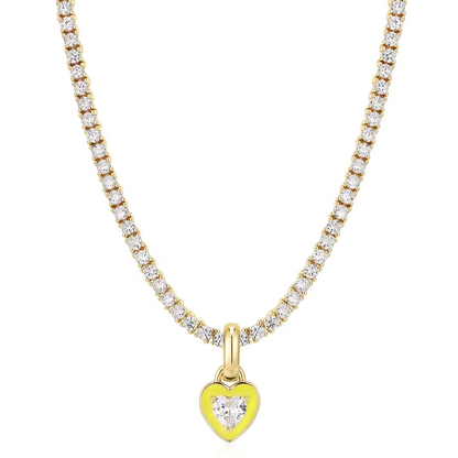 Glamorous Heart Tennis Necklace Collection