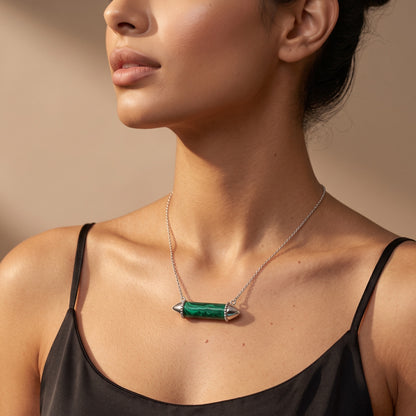Malachite Green Natural Stone Necklace