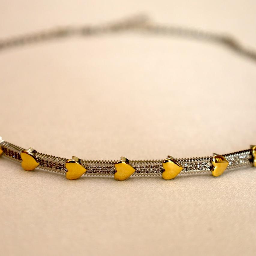 Golden Hearts Choker Necklace