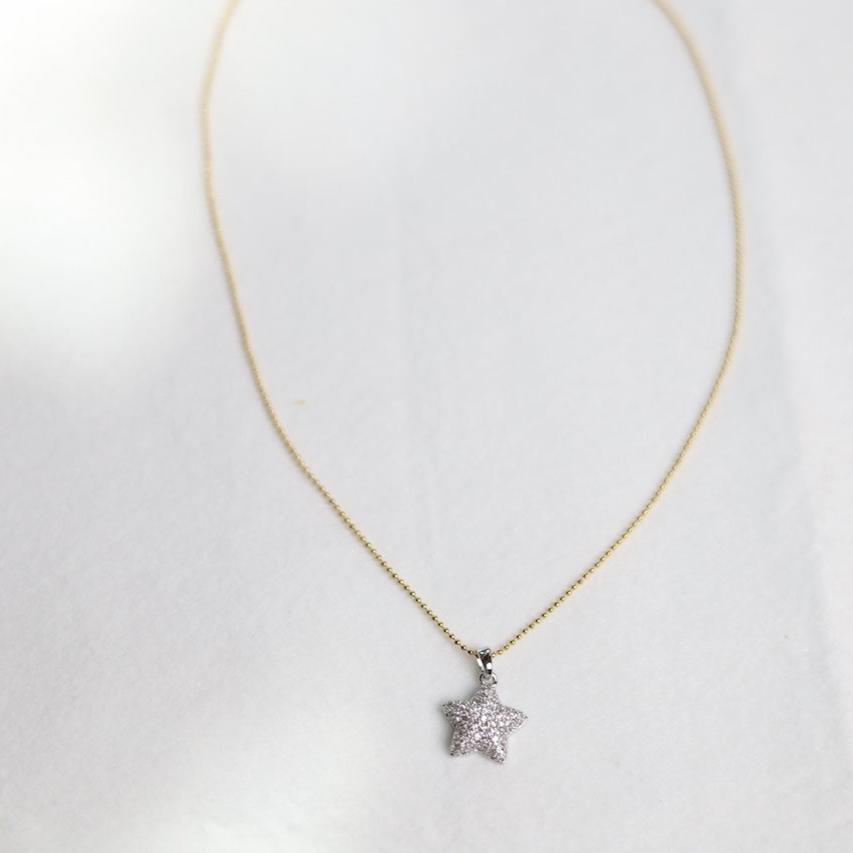 Tinny Charm Star / Heart Chain Necklace