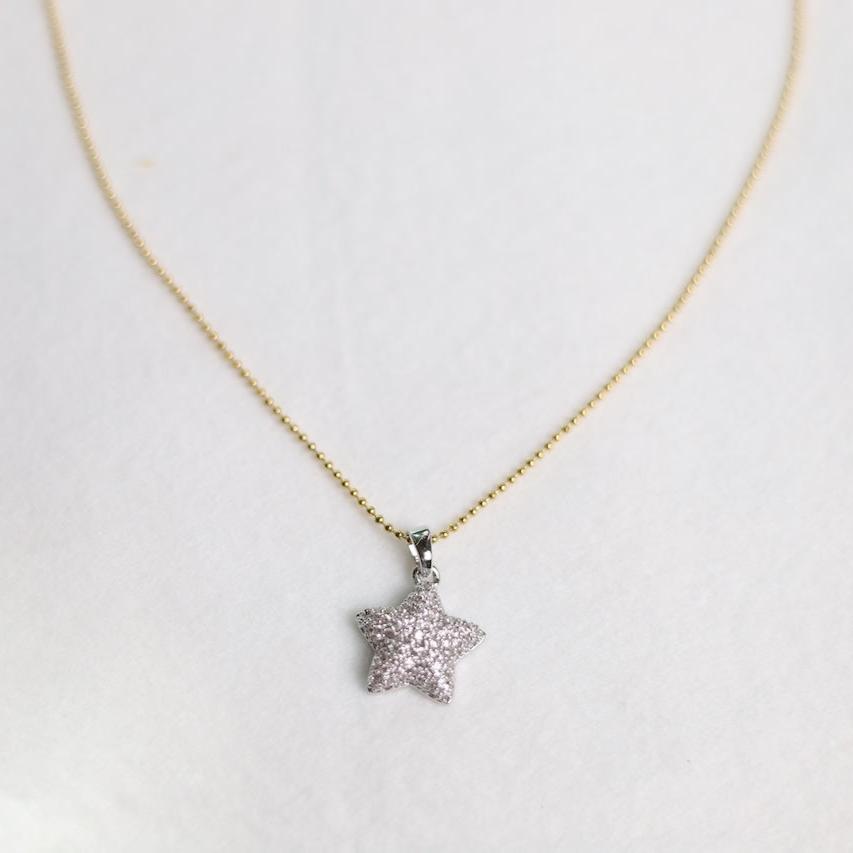 Tinny Charm Star / Heart Chain Necklace