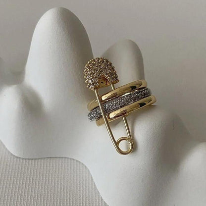 Elegant Safety Pin ear cuff ( One Piece )