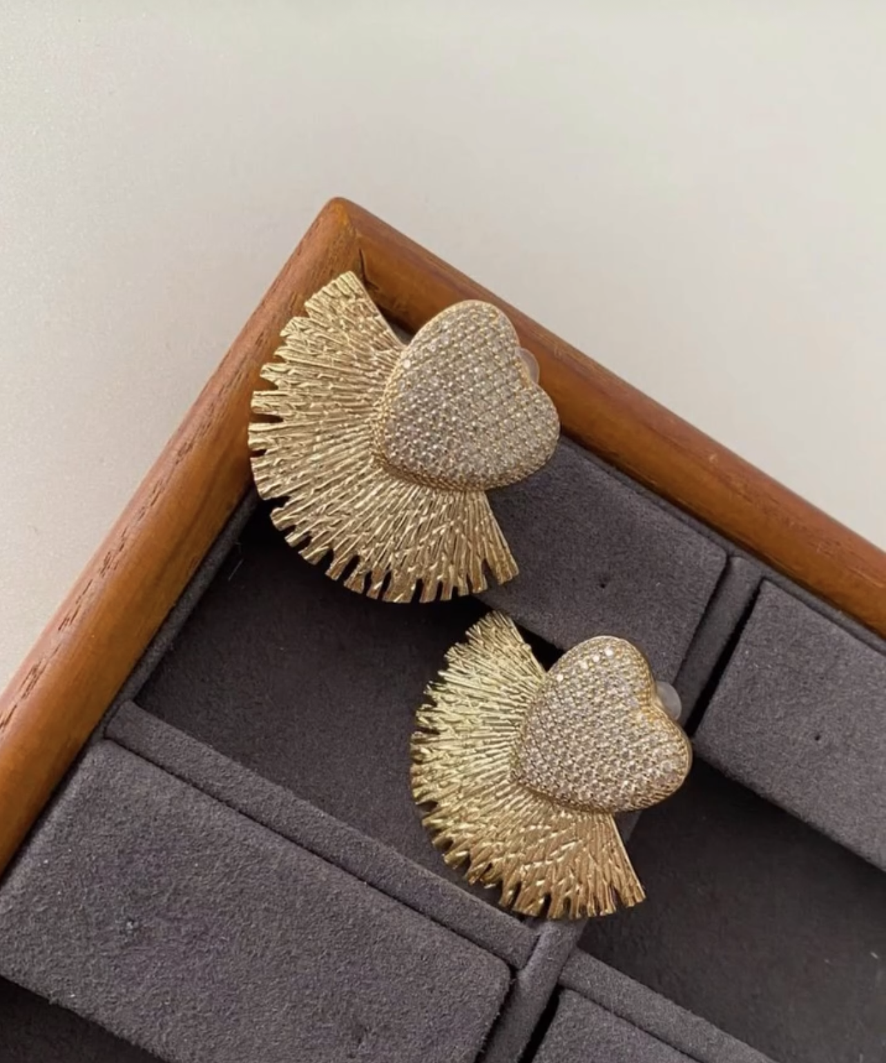 Heart Radiance Fan Earrings