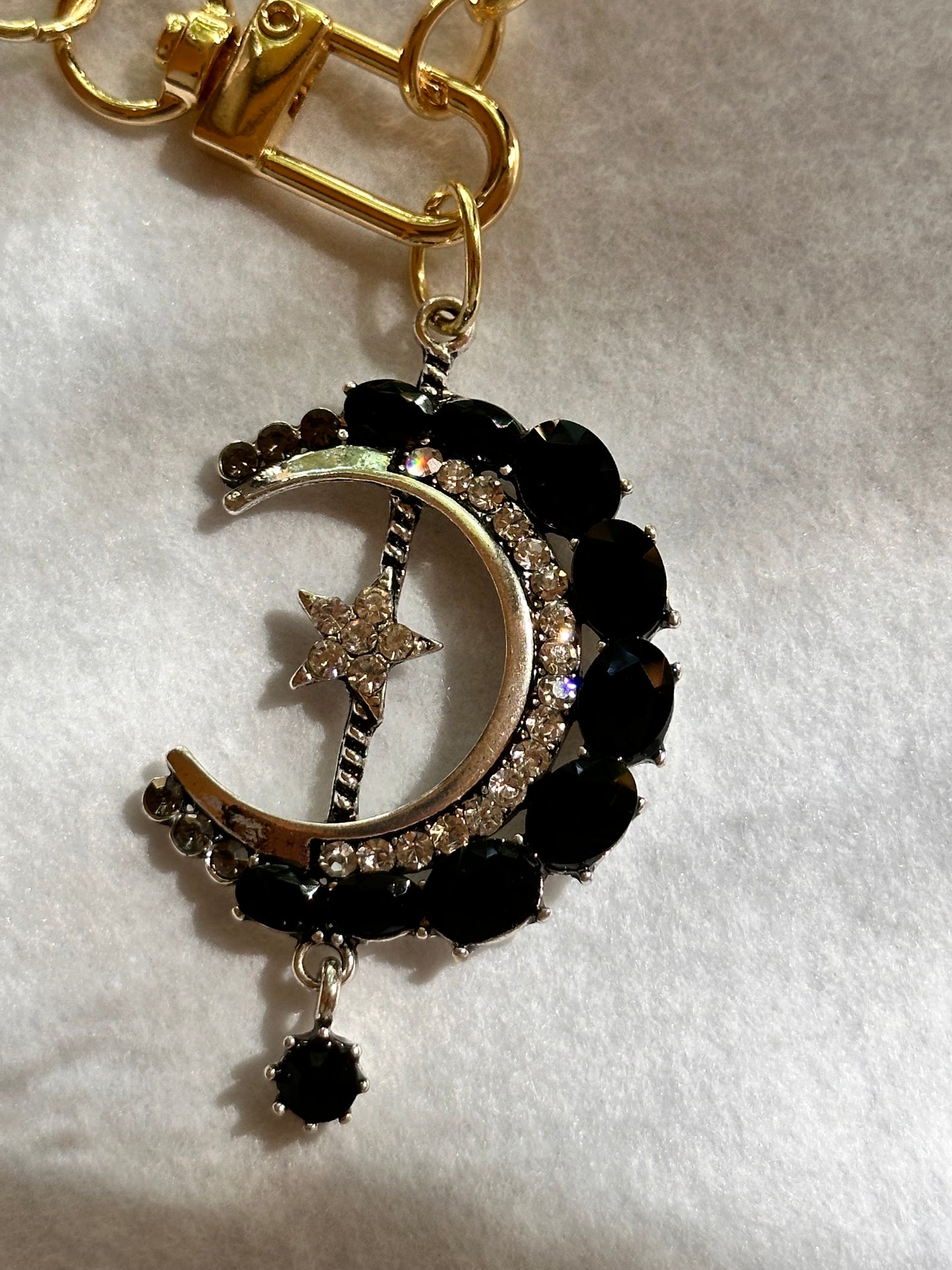 Black Luxury Moon Necklace