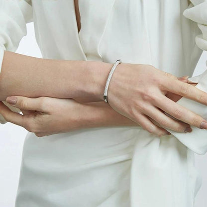 Cubic Zirconia Cuff Bracelet Bangles
