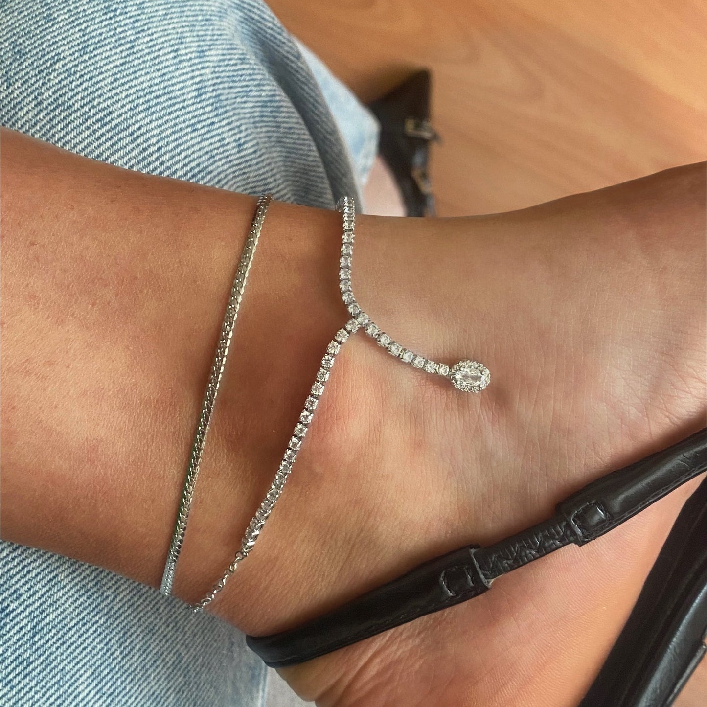 Crystal Drop Anklet