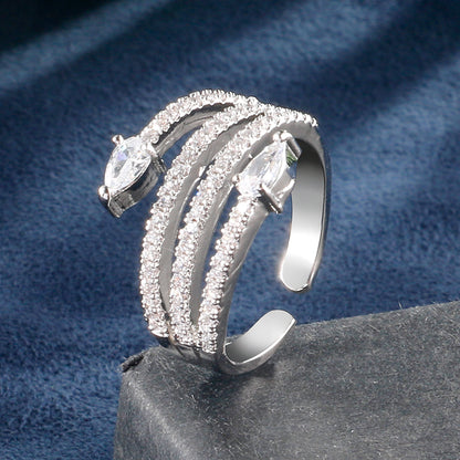 Snake ring adjustable cubic zirconia Ring