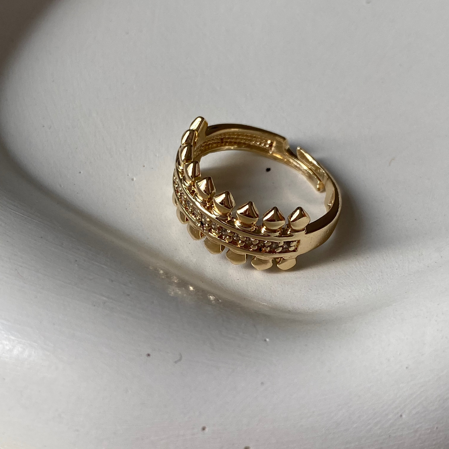 Elegant Hoop Hollow Ring ( Adjustable )