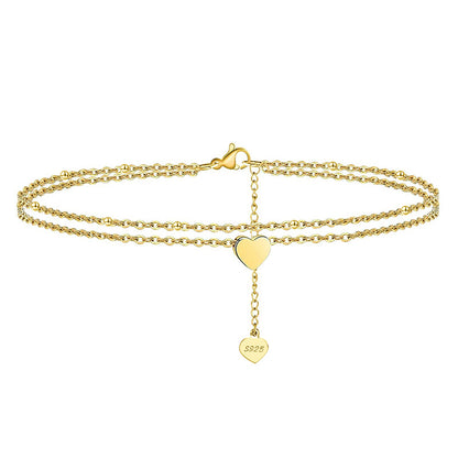 The Glimmer Heart Anklet