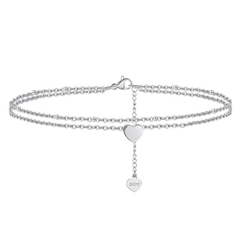The Glimmer Heart Anklet