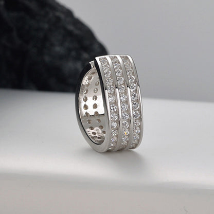 Super Flash Non Tarnish  Cubic Zircon Hoop Ear Cuff (One Piece)