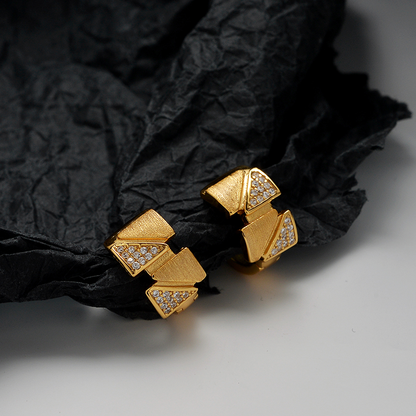 Facet Shimmer Hoop Earrings