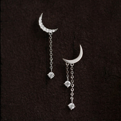 Lunar Sparkle Dangle Earrings