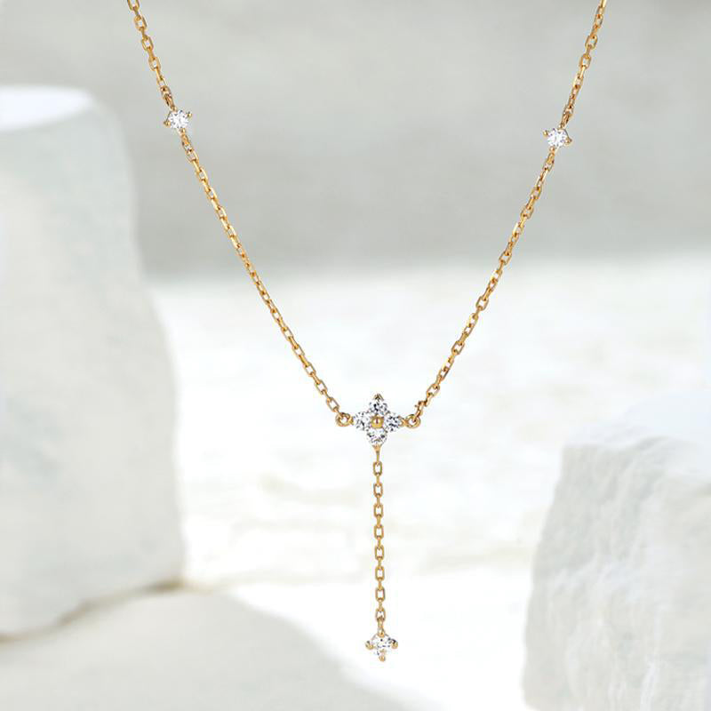 The Celestial Cascade Lariat Necklace