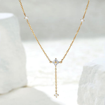 The Celestial Cascade Lariat Necklace