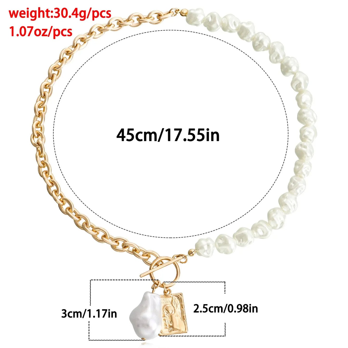 Five Different style of White Imitation Pearl Bead Necklace