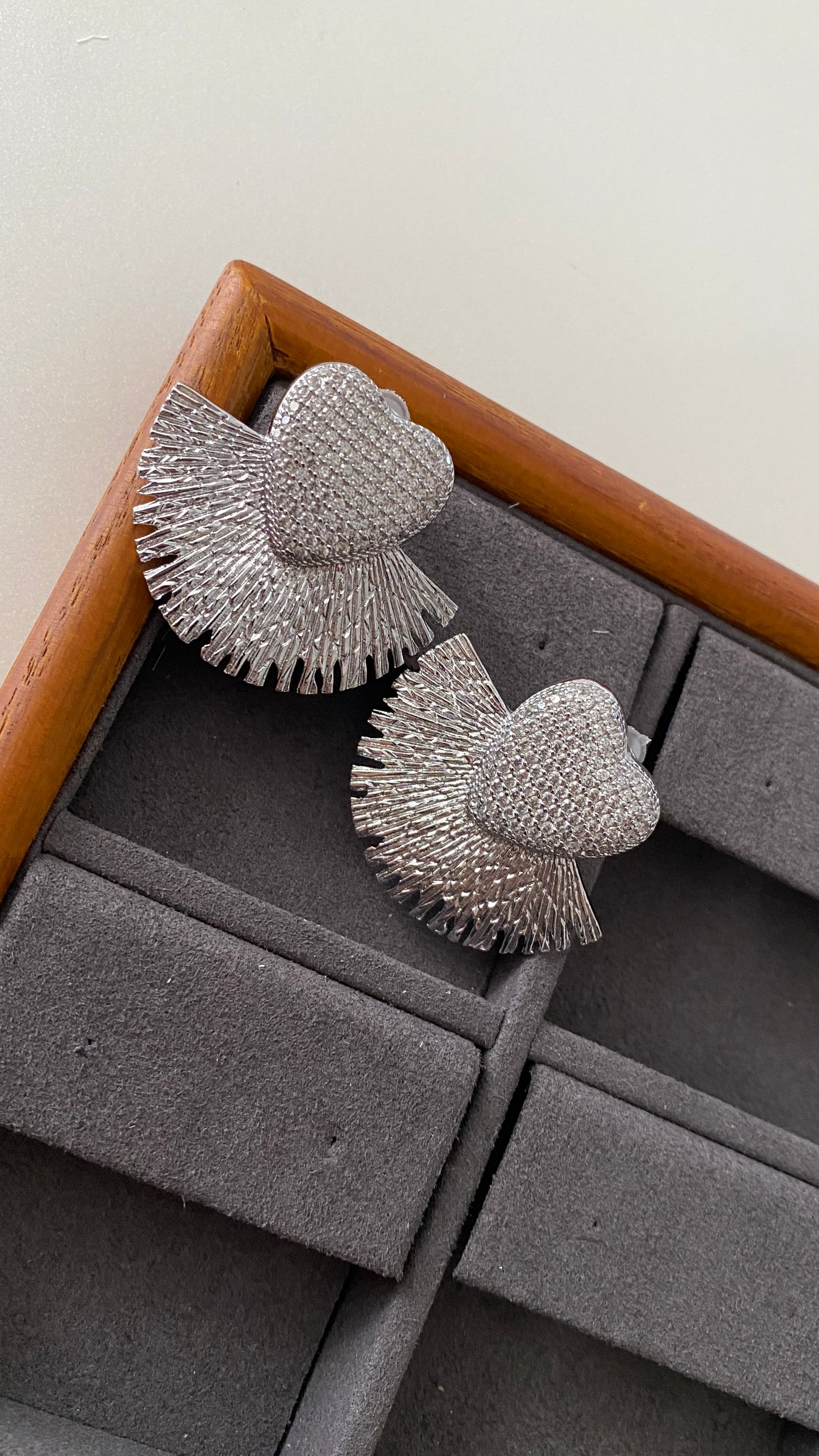 Heart Radiance Fan Earrings