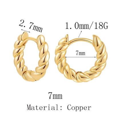 Geometric Circle Big Huggies Hoop Earrings - Different Sizes