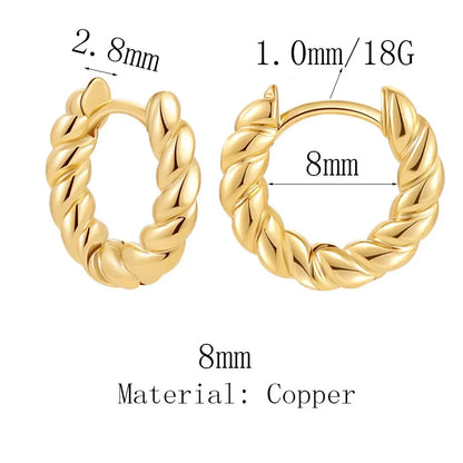 Geometric Circle Big Huggies Hoop Earrings - Different Sizes