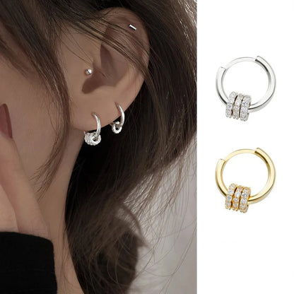 Round Circle Hoop Earrings
