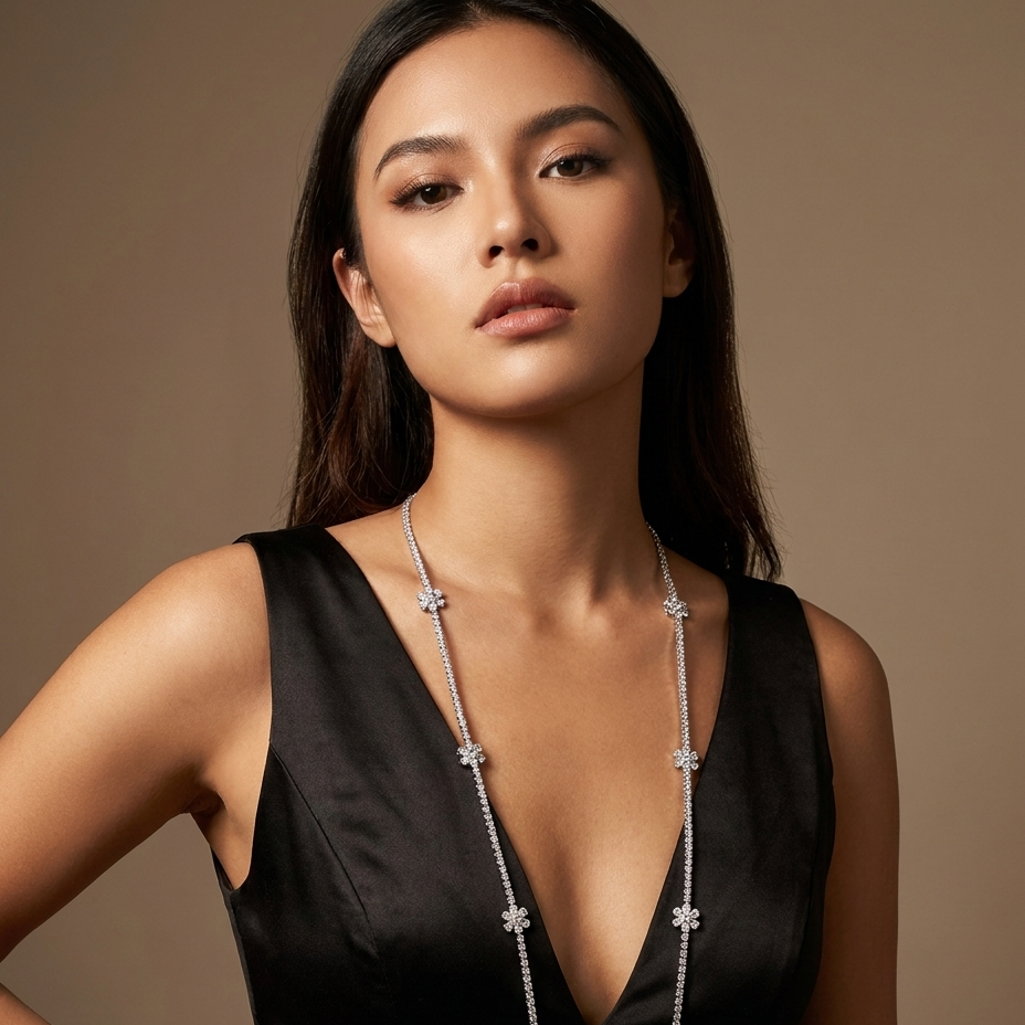 Bloom Tennis Necklace (flower stations)