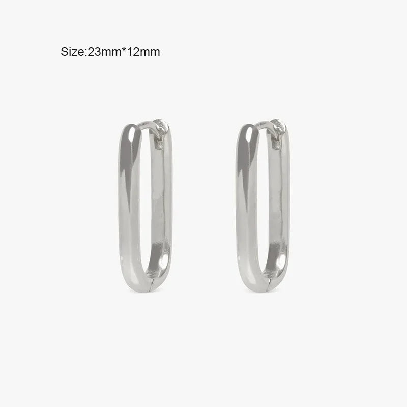 U Shaped Hoop Earrings - Different Sizes