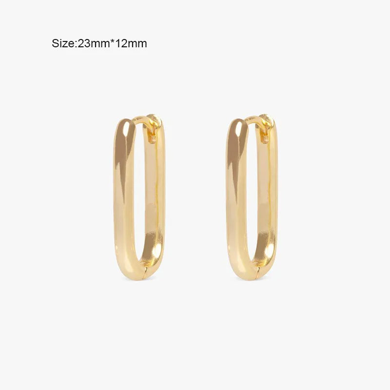 U Shaped Hoop Earrings - Different Sizes