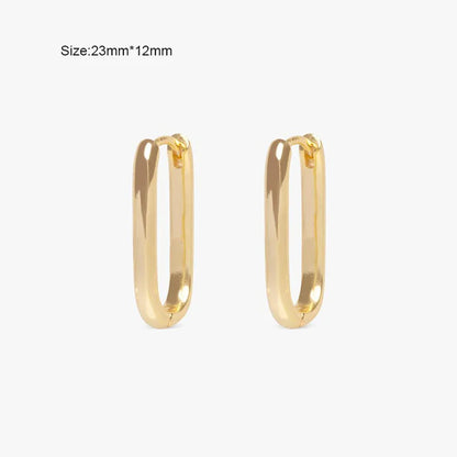 U Shaped Hoop Earrings - Different Sizes