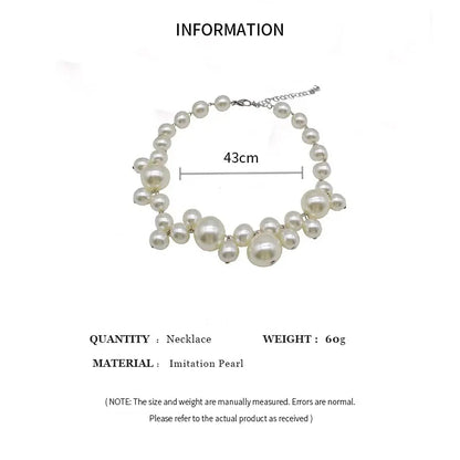 White Imitation Pearl Bead Necklace