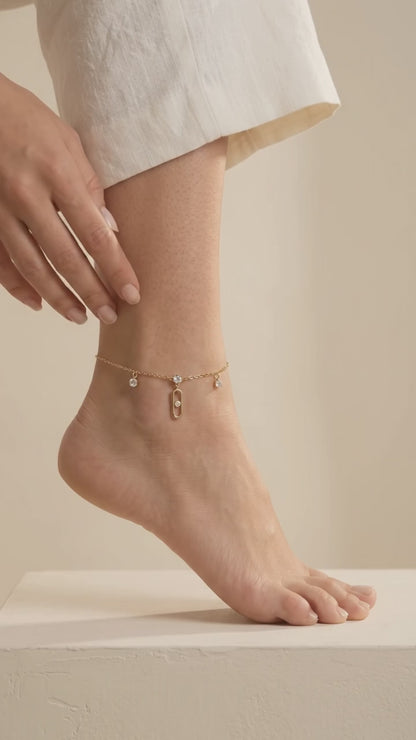 Crystal Charm Anklet