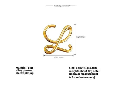 Letter Brooch
