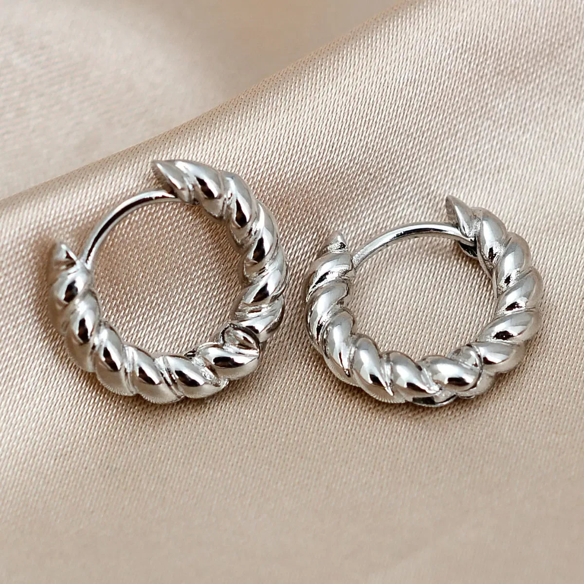 Geometric Circle Big Huggies Hoop Earrings - Different Sizes