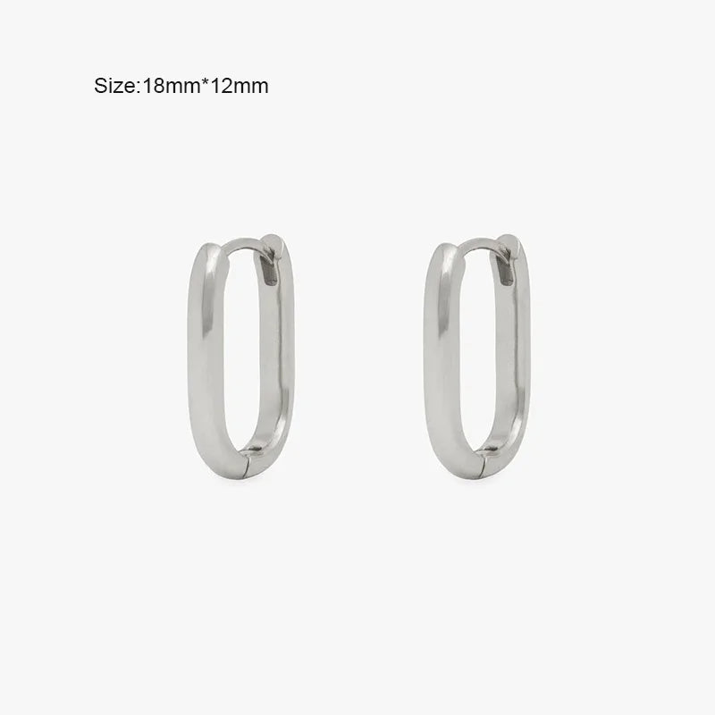 U Shaped Hoop Earrings - Different Sizes