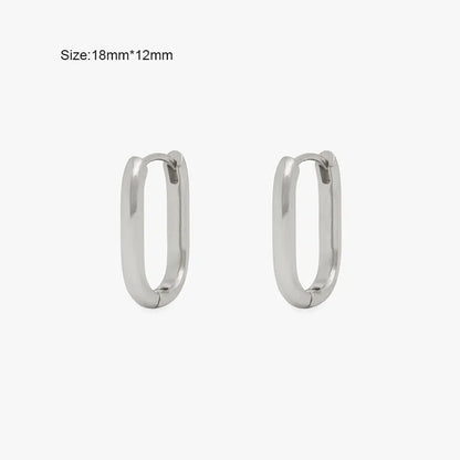 U Shaped Hoop Earrings - Different Sizes