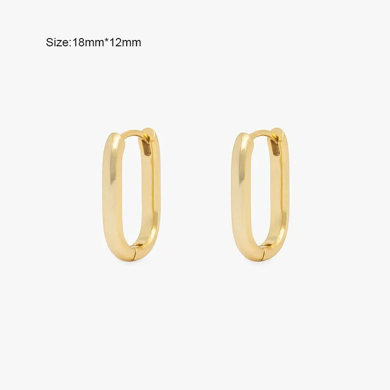 U Shaped Hoop Earrings - Different Sizes